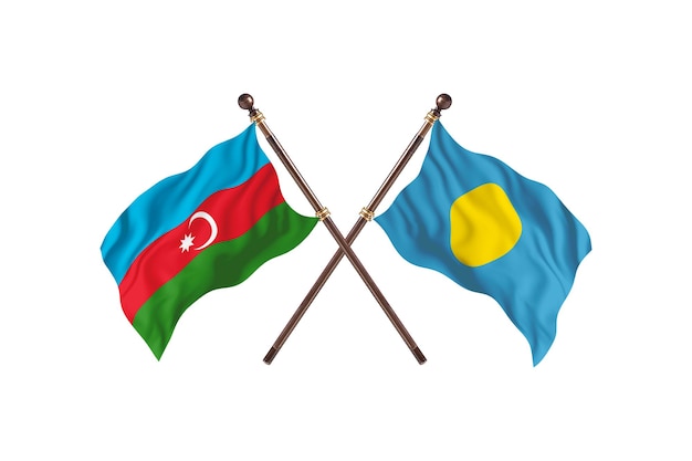 Azerbaïdjan contre Palaos deux pays drapeaux fond