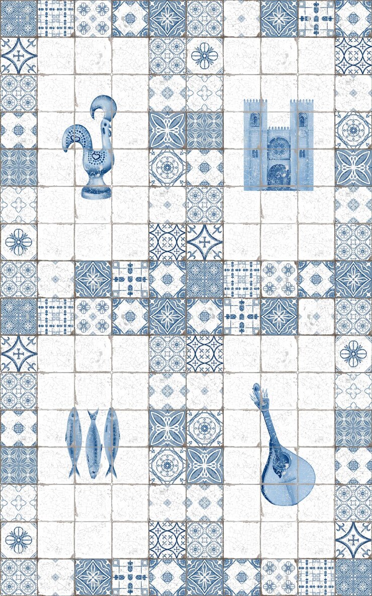 Photo azulejo carreaux de céramique traditionnels portugais avec des rayures et des fissures à la surface avec