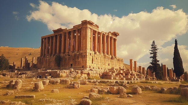 Baalbek ruines romaines antiques dans la vallée de la Bekaa au Liban