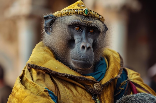 Le babouin singe médiéval génère Ai