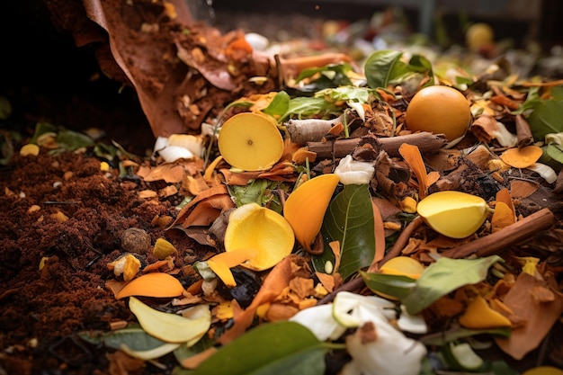 Photo bac à compost nature's cycle illustrant la dégradation des matières organiques et un mode de vie durable