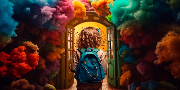 BacktoSchool Adventures Une porte colorée vers l'apprentissage