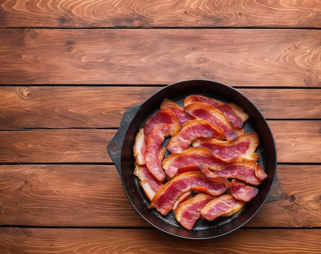 Bacons dans une casserole