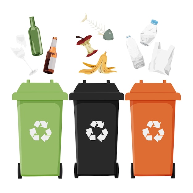 Les bacs à recyclage png illustration de l'environnement fond transparent