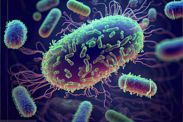 Bactérie salmonelle pathogène