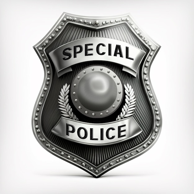 Photo un badge argenté avec le mot police spéciale dessus