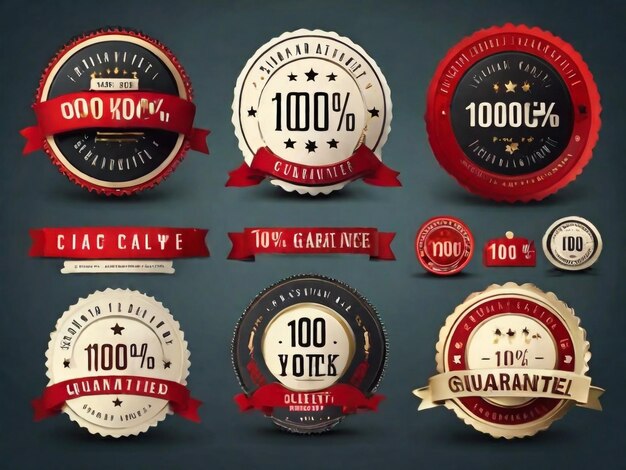 Les badges d'or garantissent la satisfaction