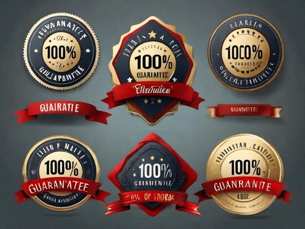 Les badges d'or garantissent la satisfaction