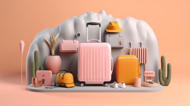 Bagages de valise pour les voyages et les vacances d'été