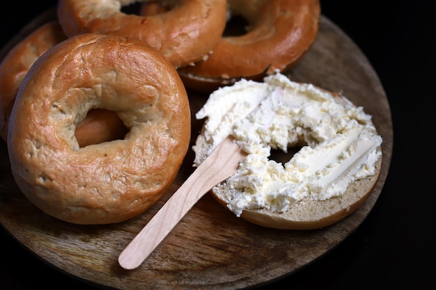 Bagels frais Bagel au fromage à la crème