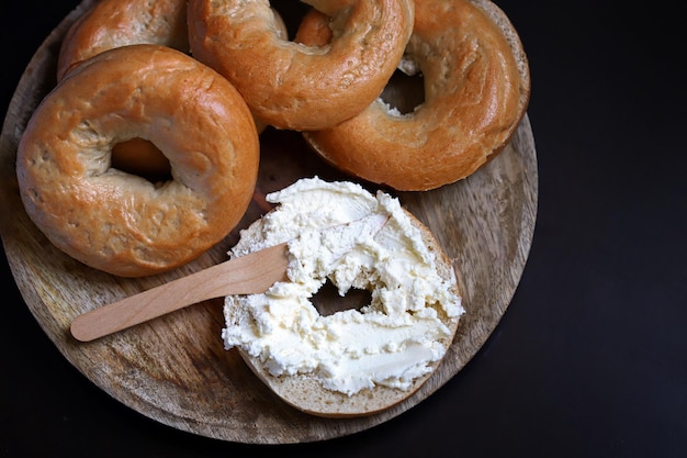 Bagels frais Bagel au fromage à la crème