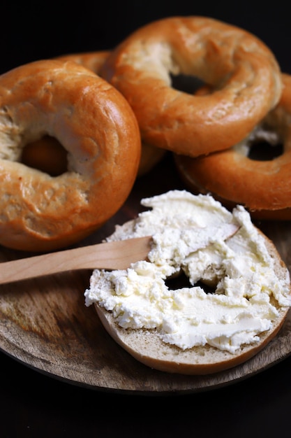 Bagels frais Bagel au fromage à la crème