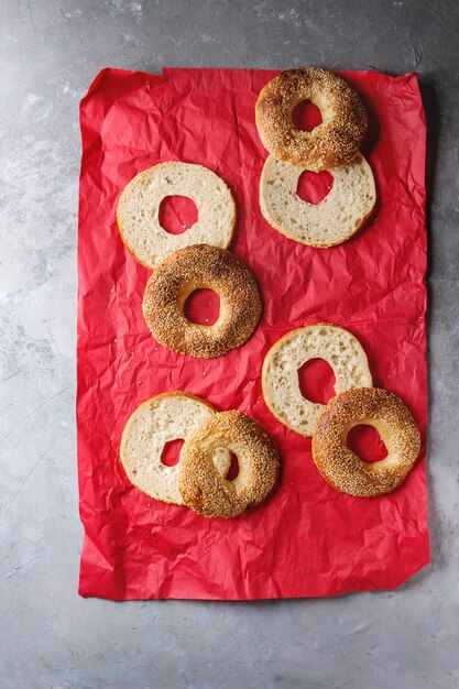 Bagels maison tranchés