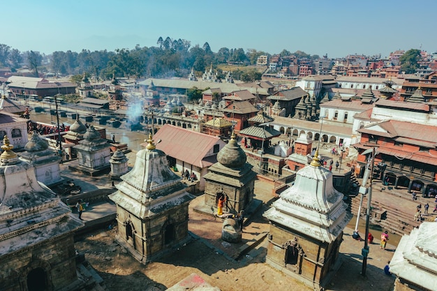 Bagmati River Pashupatinath Temple locaux à Katmandou