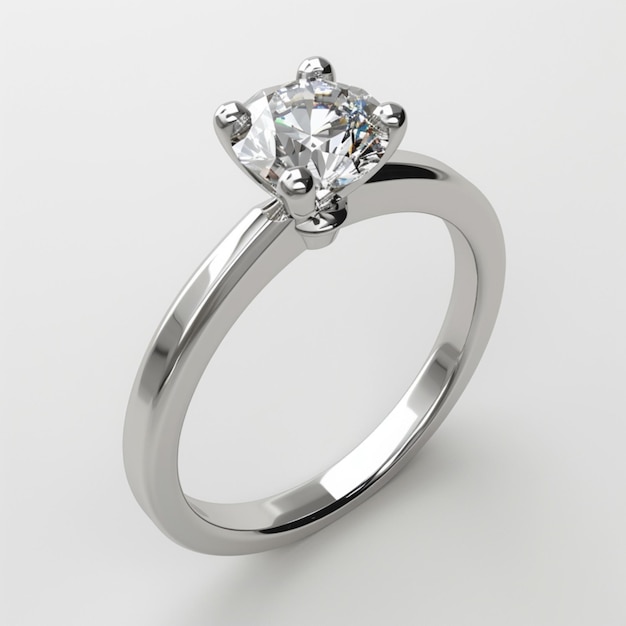 Une bague en diamant d'argent pour le mariage et le couple