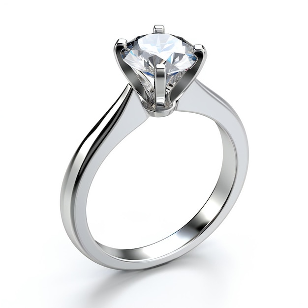 une bague en diamant avec un diamant dedans