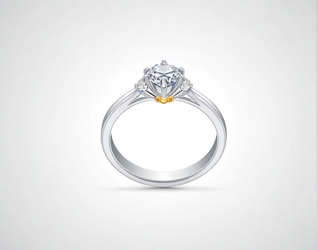 une bague en diamant avec un diamant jaune