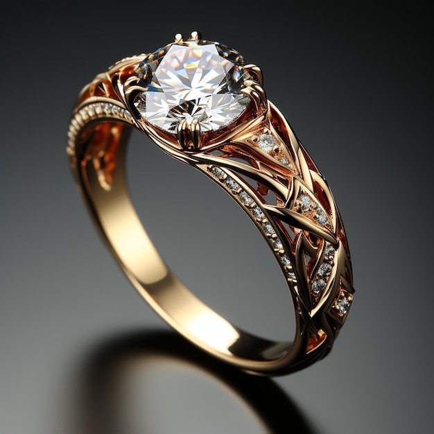 Une bague de diamant éblouissante d'une beauté exquise