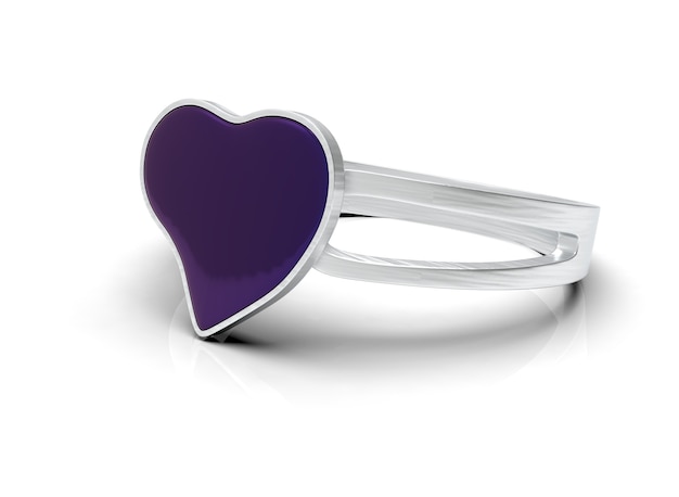 Bague en forme de coeur