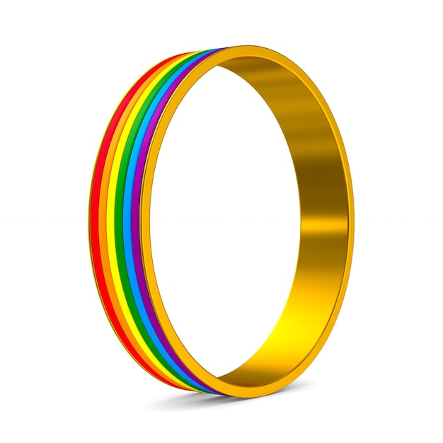 Bague Lgbt Sur Blanc