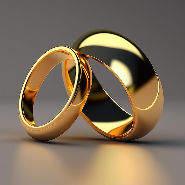 Bague de mariage en or illustration générée par ai