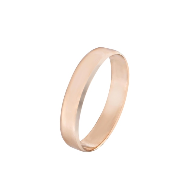 Bague de mariage simple or bijoux conçu isolé sur fond blanc