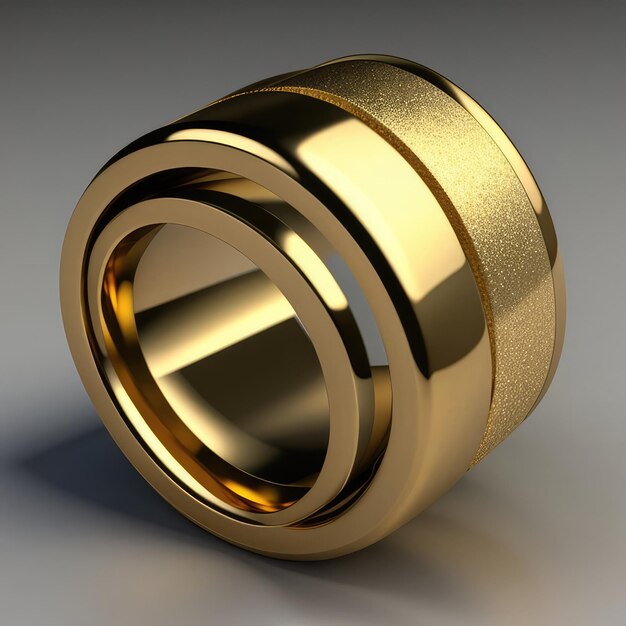 Une bague en or qui a un grand trou au milieu. Image Premium generee a base d IA