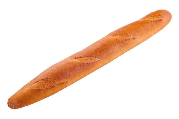 Baguette française croustillante isolé sur fond blanc