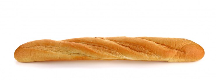 Baguettes de pain français fraîchement cuit isolé