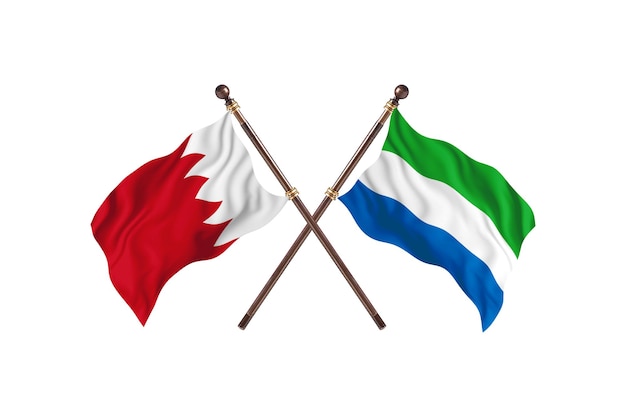 Bahreïn contre Sierra Leone fond de drapeaux de deux pays