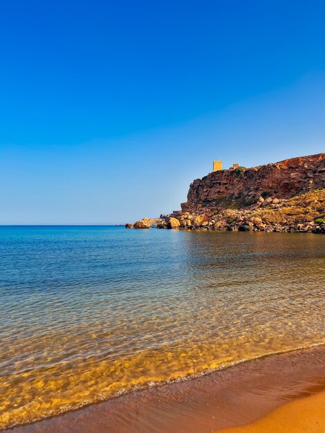 Baie de Ghajn Tuffieha à Malte