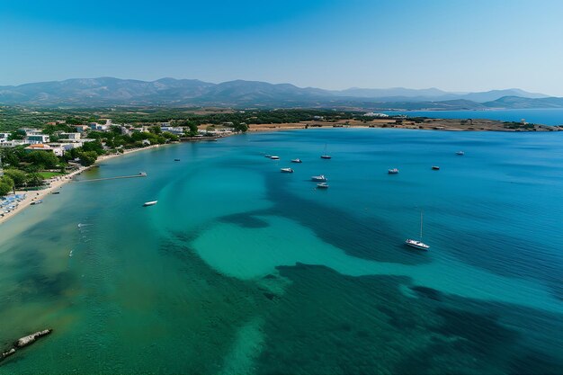 Photo la baie de l'île d'egine