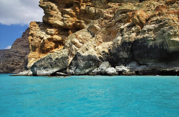 Baie de Shuab sur l'île de Socotra Yémen océan Indien