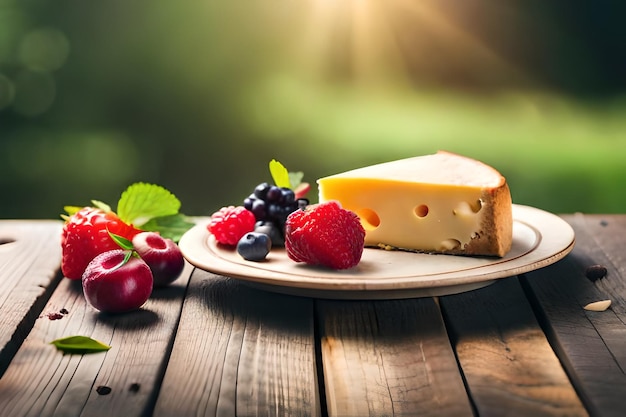 Des baies et du fromage pour le pique-nique d'été