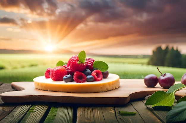 Des baies et du fromage pour le pique-nique d'été