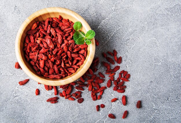 Baies de goji rouges sèches