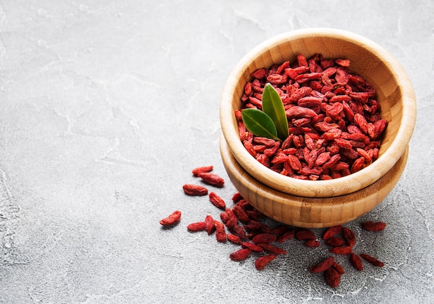 Baies de goji rouges sèches