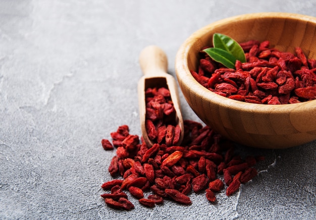 Baies de goji rouges sèches