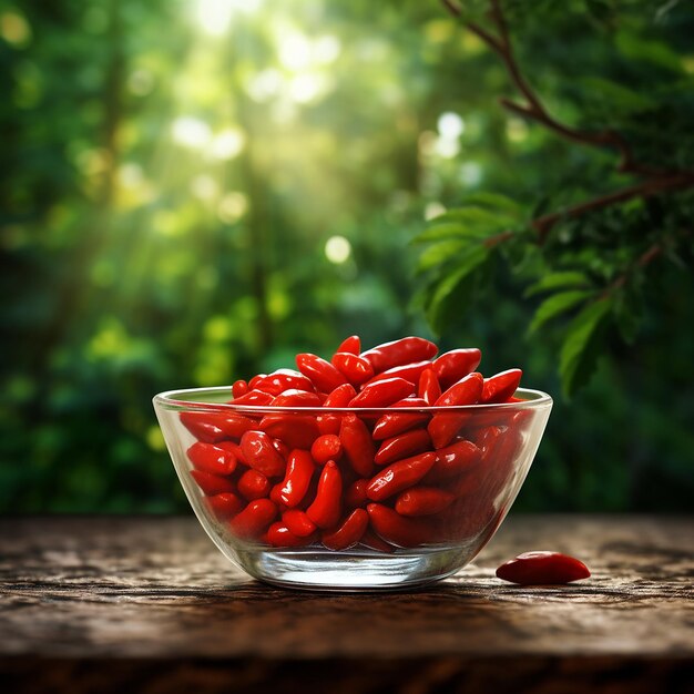 Baies de Goji selon la règle des tiers