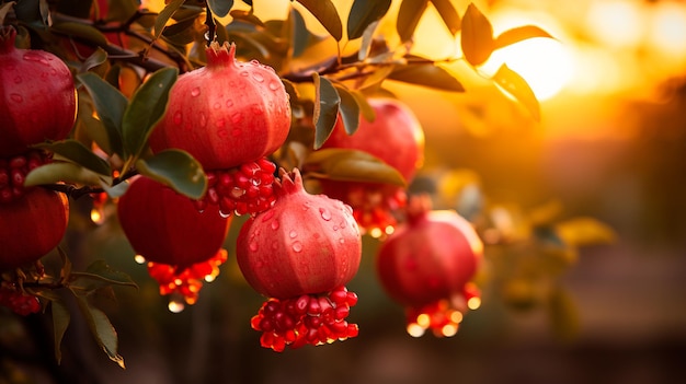 des baies rouges dans le jardin