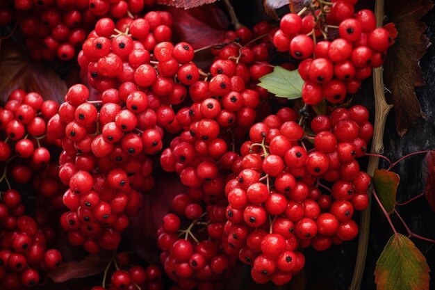 Baies rouges de saison branche viburnum tomber générer Ai