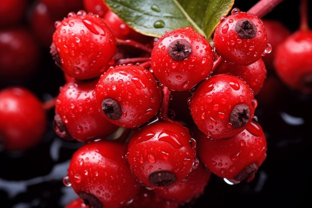 Des baies rouges succulentes macro générer Ai