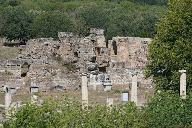 Bains d'Hadrien dans la ville antique d'Aphrodisias à Aydin Turkiye