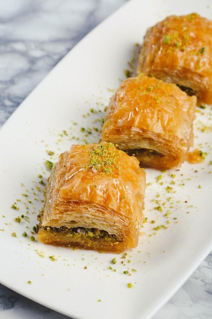 Baklava dessert traditionnel aux noix de cajou