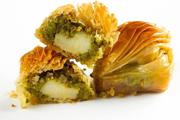 Baklava de dessert turc à la pistache