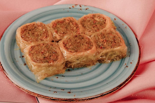 Baklava dessert turc traditionnel aux noix de cajou Baklava maison aux noix et au miel