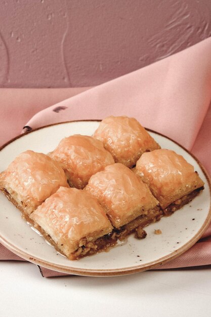 Baklava dessert turc traditionnel aux noix de cajou Baklava maison aux noix et au miel