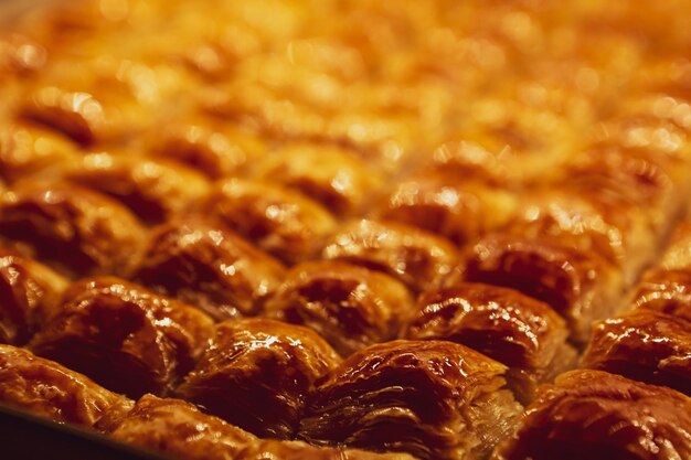 Baklava dessert turc traditionnel aux noix de cajou Baklava maison aux noix et au miel