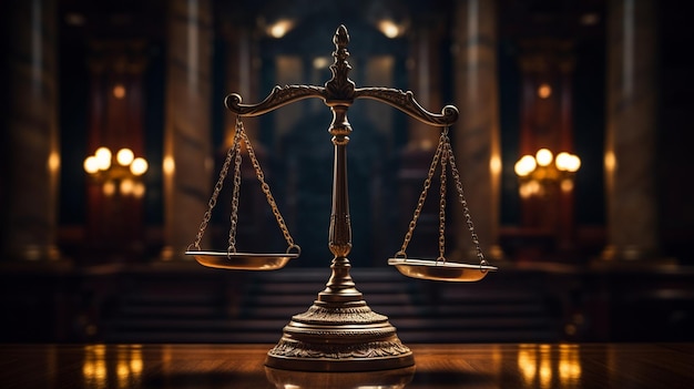 la balance de la justice et le marteau