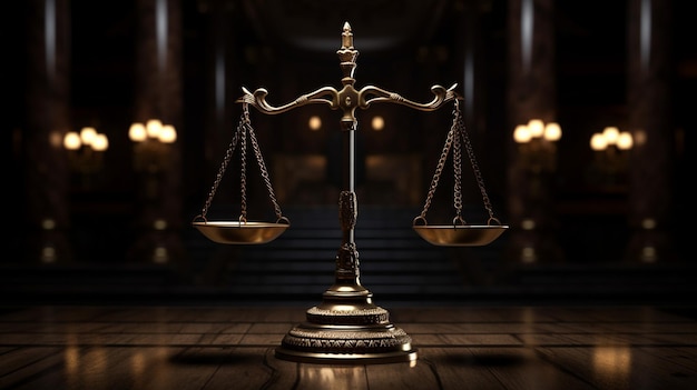 la balance de la justice et le marteau